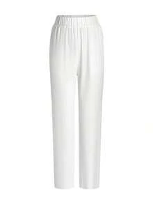 Conjunto de 2 piezas con top de manga corta con cuello en V blanco con bolsillo y diseño de oreja colgante, estampado de mariposa y flores, y pantalón recto para mujer, uniforme de enfermera de primavera/verano, conjunto casual, uniforme - Multicolor 5 - Ver 5