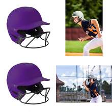 Adult F Batting Helmet with Mask - Púrpura - Ver 1