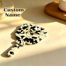 Personalized Custom Handheld Makeup Mirror, Wedding Bridesmaid Souvenir Gift, Ideal Holiday Gifts For Mom, Teachers And Best Friends - Multicolor - View 3