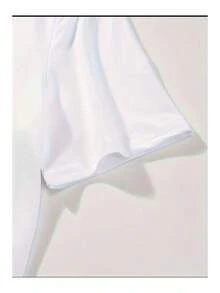Basic T-Shirt With The Phrase "I Don't Care" Loose And Comfortable - White - View 4
