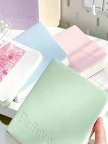 1 Cubic Notebook, Portable Design, Light-Colored Soft PU Cover, Grid And Solid Color Pages, 80 Pages, Suitable For Journaling Or Note-Taking. Essential For Office And School, Must-Have For New Semester. School Supplies - Multicolor - View 3