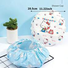 Miniso 三丽鸥卡通人物浴帽 3 件装 - JDZY，防水防潮，透气不闷热，弹性腰带适合各种头围，适合居家沐浴和染发护理（1 件装） - 基本型 - 查看 2
