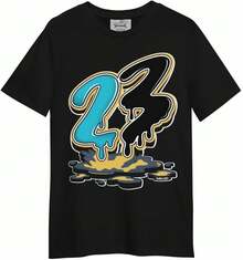 Dunkare Sneaker Match Graphic T-Shirt For Men And Women - Retro Gamma Blue 11s Streetwear | Unisex, Regular Fit, Vintage Style Y2K - 黑-23滴泥 - 查看 8