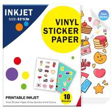 10/30 Sheets Clear Printable Sticker Paper For Inkjet Printer - Waterproof Transparent PE Sticker Paper, Vibrant Colors, Easy To Peel For DIY Crafts, Scrapbooking, Photo Album - A4 Transparent - View 12