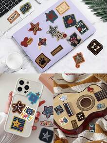 50 miếng dán graffiti phong cách retro Mỹ - Thiết kế thời trang, cá tính và vui nhộn - Hoàn hảo cho ván trượt, sổ lưu niệm, máy tính xách tay, sổ tay bullet journal, máy tính để bàn, quà tặng, vali, đàn guitar, bình nước và ốp điện thoại - Miếng dán DIY sáng tạo - Nhiều màu - Xem 2
