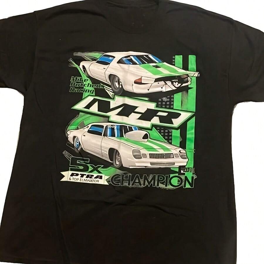 Jenkinsss Competition Black T Shirt Chevrolet NHRAss Drag Racing - Black - View 1