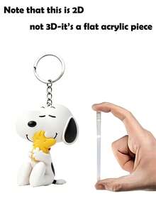SNOOPY Three-Dimensional Soft Rubber Figure Cute Soothing Lightweight Hanging Keychain For Keys Luggage Cases Bag Charm Decoration - Multicolor - View 4