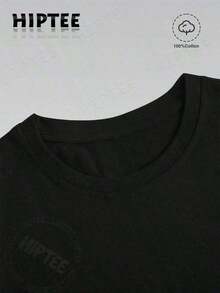 Camiseta unisex de manga corta 100% algodón con estampado de paisajes y letras y hombros caídos |         Camiseta Casual de Moda con Cuello Redondo y Manga Corta |         Ropa Urbana Retro Vintage de Talla Grande Y2K |         Ropa de Tallas Grandes para Mujer para Todas las Temporadas - Ropa Diaria Universitaria para Hombres y Mujeres 100% Algodón - Negro - Ver 4
