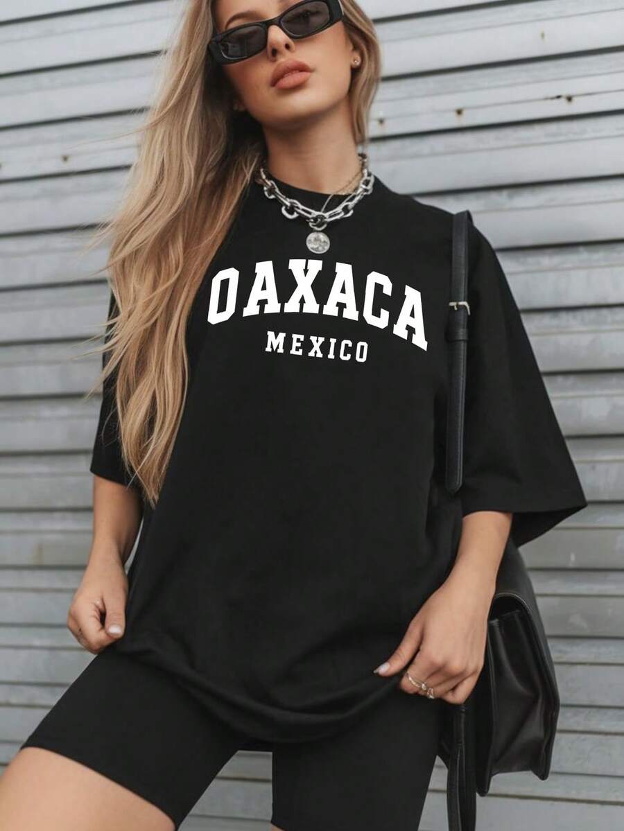 100% Cotton 180g Unisex T-Shirt, New York/Los Angeles Style - Y2K Streetwear Basic Loose Fit T-Shirt - Urban City Top For Couples - Premium Streetwear - 黑色3 - 查看 1