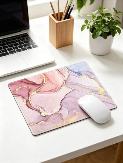 Alfombrilla de ratón de mármol de 20*24cm con opción de múltiples diseños, base de goma antideslizante, costura exquisita para decoración de escritorio y accesorios de oficina