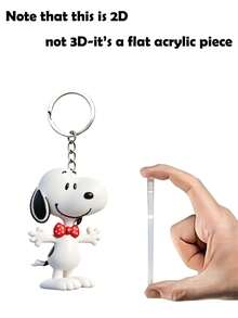 SNOOPY "Hugging Style" Three-Dimensional Keychain, 1:1 Replica Of Its Adorable Pose With Open Arms And A Polka-Dot Bow, The Details Are Exquisite To The Point Of Being Excessive, The Workmanship Is Fine Without Any Burrs, And The Material Is Durable And Doesn't Fade Easily. - Multicolor - View 7