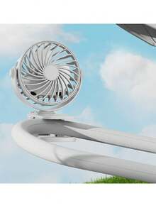 BREEZORA Portable Clip Fan With LED, 360° Adjustable Mini USB Powered Fan, Suitable For Office, Bedroom, Travel And Camping, With Base, Battery Powered, For Indoor And Outdoor Use - Clip-on - View 12