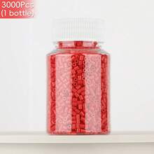 2.6mm Sundymot Fuse Beads, 3000PCS+ Red Series Individual Packaging, Bottle Contained Storage, Prevent Spilling, DIY Pendant Keychain, Jewelry Making Craft Supplies, Graduation, Back To School, Christmas, Party, Birthday Gift, Multi-Color 2.6mm Fuse Bead Refill Kit - 2.6mm Puzzle Beads - View 25