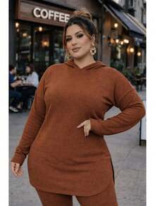 Women's Autumn/Winter Cold Weather Set In Lightweight Fleece, Sizes Gg G1 - Marrón - Ver 5