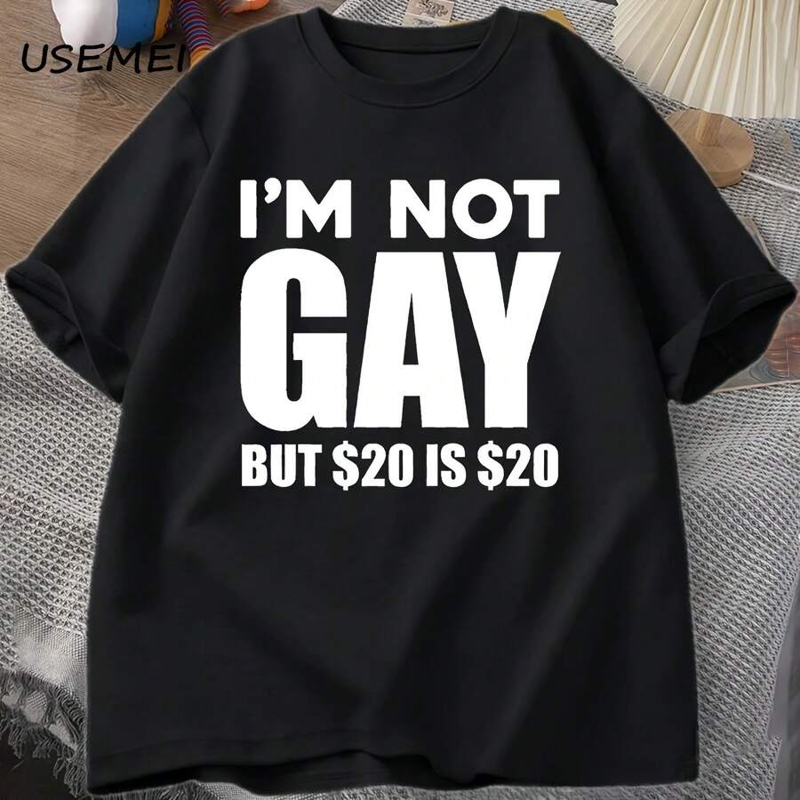 No soy Gay pero 20 es 20 camiseta divertida para hombres y mujeres LGBTQ Gay Pride camisetas de algodón Shrot manga camiseta ropa masculina de gran tamaño - forma - Ver 1