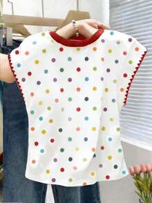 Nueva camiseta de manga corta con bloques de color y rayas, ropa de primavera/verano - Multicolor 7 - Ver 2