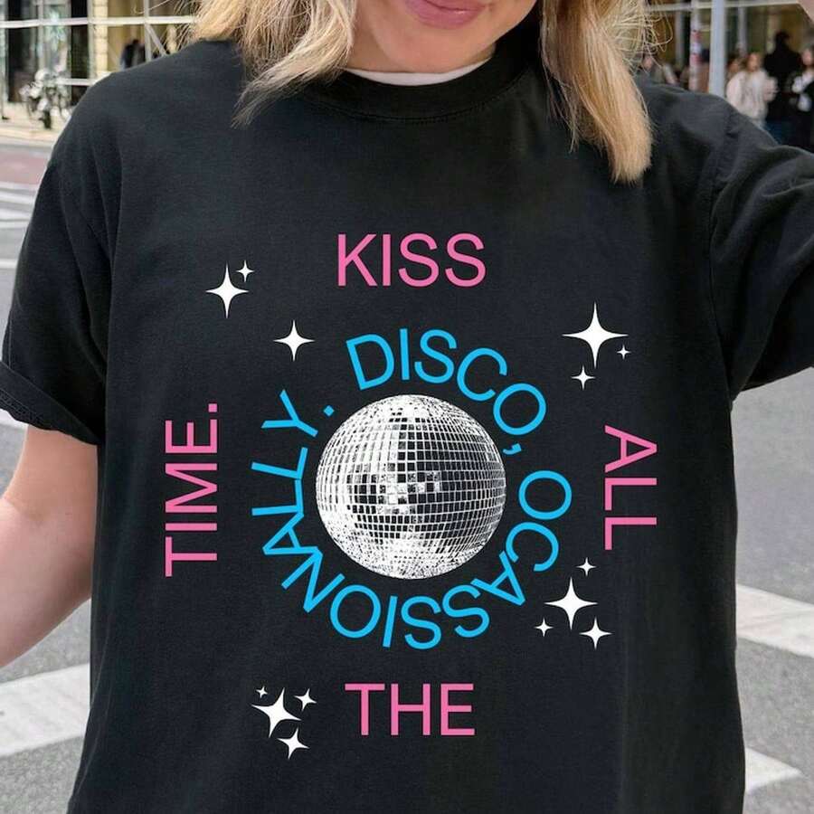 Camiseta para Mujer con Diseño de Cerezas Doradas Brillantes - Negro - Ver 1