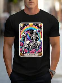 Casual Short Sleeve T-Shirt, Halloween, 1 Piece, 100% Heavy Cotton - Comfortable Crew Neck, Soft And Adorable T-Shirts, Loose And Comfortable - Back - View 5
