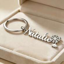 Personalized Spider Web Pendant Necklace, Can Be Engraved With Name/Letters/Text - Vintage Plaque Jewelry, Suitable For Daily Wear By Women, Elegant Gift, Suitable For Halloween, Christmas, Birthdays, And Year-Round Gifting Occasionsv - Multicolor - View 13