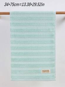 QIBHI 1/3件可選，純色提花純棉浴室毛巾，布料不厚，100%棉（輕量），輕量風格，浴室毛巾或浴巾，吸水毛巾，方便旅行與居家使用，純棉毛圈吸水，棉毛圈臉巾或浴巾，適用於浴室、開學季、居家必需品，毛巾，護膚 - 薄荷綠 - 查看 7