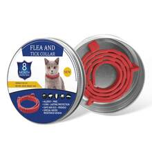 2 piezas Collar ajustable para gato de color gris medio, contiene ingredientes naturales para repeler pulgas, garrapatas y mosquitos, impermeable, proporciona 8 meses de protección, adecuado para perros, gatos y mascotas pequeñas/medianas/grandes, suministros para mascotas - Multicolor - Ver 12
