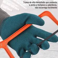Luva emborrachada ideal para trabalhar com ferramentas trabalho de jardim entre outros. - Multicolorido - Visão 2