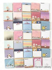 SNOOPY Cartoon Sticky Notes, Multi-Pack, Includes Designs With Charlie Brown, Convenient Square Size, Smooth Writing Non-Blotting. Can Be Used As Memo Notes, Diary Decorations, And DIY Collages, Suitable For Students, Diary Creators, And Daily Use. Perfect Choice For Christmas Gifts And Stationery Organization, A High-Value Creative Product. - Multicolor - View 12