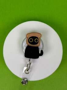 1pc Retractable Cat Badge Reel, Cute Black Cat Acrylic Expandable Badge Holder, Suitable For Nurses, Doctors, Volunteers, Teachers ID Badge, Valentine's Day, Back To School Gift - Multicolor - View 15