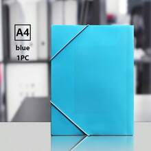 1pc/5pcs Optional A4 Size PP Elastic Band Folder, Solid Color Document Storage Folder, Durable Office Study Home Stationery - Single Piece - View 15