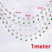 1m Shiny Glass Claw Rhinestone Chain Colorful Beads Pendant Copper Chain Tassel Chain Suitable For Handmade DIY Necklace Bracelet Clothing Decoration Chain - DIY Copper Chain - View 12