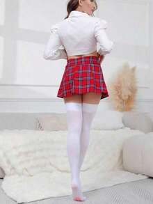 Cat Paw Design Thigh High Socks, Cute Soft 3D Toe Beads Socks Set, Cat Paw Pad Socks, Suitable For Women, Girls, Cosplay - Black - View 5