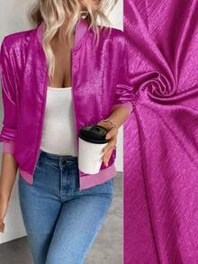Chaqueta gris con mangas largas y lentejuelas Keke Bloomly, ligera, Chaquetas de punto para mujer, Chaquetas de punto ligeras para mujer, Atuendos de campo para mujer, Ropa vintage para mujer, Ropa de primavera para festivales y vacaciones - Rosa Fucsia - Ver 1