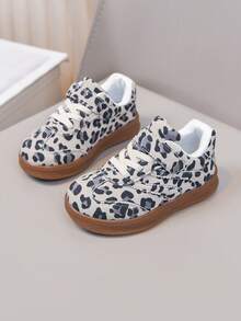 1 par de zapatos casuales y deportivos de estampado de leopardo unisex, cómodos y duraderos, adecuados para primavera y otoño - Beis - Ver 3