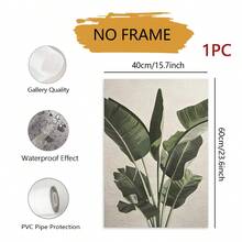 1 pieza Póster de planta verde sin marco - Arte de pared ideal para dormitorio, sala de estar, pasillo, decoración interior para invierno, regalo creativo único - Multicolor - Ver 10
