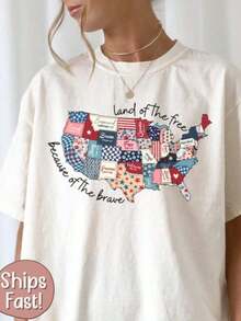 Camiseta Casual Cristiana Americana para el 4 de Julio, Camiseta con Versículo Bíblico, Camiseta de EE. UU., Camiseta de América, Camiseta de Moda - Blanco - Ver 7
