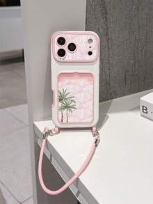 Casing Ponsel Pelindung Motif Cangkang & Pohon Palem, Bahan TPU, Cocok Sebagai Hadiah Liburan, Kompatibel Dengan Apple iPhone 11 12 13 14 15 16 Pro/Pro Max/14 15 16/17, Unisex - MultiWarna - View 3
