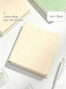 1 Cubic Notebook, Portable Design, Light-Colored Soft PU Cover, Grid And Solid Color Pages, 80 Pages, Suitable For Journaling Or Note-Taking. Essential For Office And School, Must-Have For New Semester. School Supplies - Multicolor - View 7
