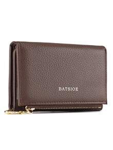 Lychee Texture Minimalist Folding Women's Wallet, Lightweight Portable ID Card Holder Coin Purse All-In-One Small Wallet - Multicolor - View 19