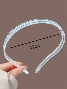 5/1PC Băng đô cài tóc đơn giản, mỏng, trong suốt, có răng cưa, chống trượt, kiểu dáng ôm sát đầu, dùng cho nữ, kẹp tóc, phụ kiện đội đầu - Nhiều màu - Xem 2