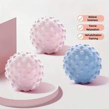 1 pieza Pelota de masaje muscular de alta resistencia con superficie espinosa (para la columna vertebral), para relajación muscular, uso en todo el Body - Adecuado para yoga, gimnasio, fisioterapia, uso doméstico - Estructura duradera, músculo específico, diseño ergonómico, sin electricidad necesaria, para puntos de activación y relajación muscular, accesorio de fitness, gran regalo para el Día de San Valentín, Día Nacional, Vuelta al Colegio, Halloween, Navidad y Cumpleaños - Ver 4