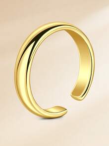 Juego de anillos para dedo del pie de mujer en color dorado, joyería de pie delgada para la playa, anillos abiertos ajustables para el verano - Dorado - Ver 4