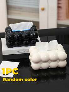 1pc Aesthetic Water Ripple Clear Acrylic Tissue Box Luxury Room Decor Home Crystal Light Effect Refresh Season Wedding Gift Summer Vibe Decor High-End Styling Modern Storage Solution - Transparent Tissue Box - View 15