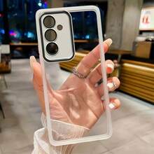 适用于三星 Galaxy A56、A55、A54、A53、A52、A36、A26、A16、A06、A05、A15、A25、A35、A33、A34、A22、A32、S25 Ultra、S24 Plus、S23、S22、S21 FE、S20 的透明摄像头镜头保护手机壳，防摔防震，透明色 - 無色 - 查看 2