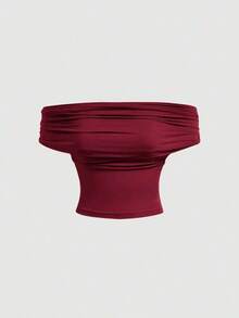 Camiseta de tirantes ajustada de un solo color con 3 formas de usar para mujeres - Multicolor 2 - Ver 7