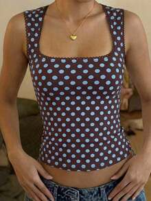 Blusa de uso diario versátil y casual con lunares para mujer - Multicolor 11 - Ver 1