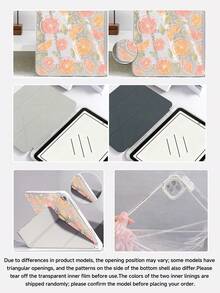 柠檬图案保护套，适用于 iPad 11/10/9/Air 7/11 英寸/Air 5/Kindle Paperwhite 11 英寸，也适用于 Galaxy Tab A9 11 英寸，带笔槽，三折支架，自动唤醒/睡眠功能，是开学季、情人节和节日的理想礼物。 - 彩色 - 查看 7