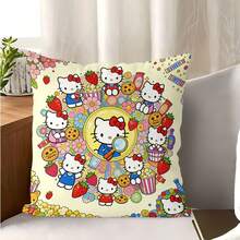 1pc Fashionable & Cute Printed Sofa/Bed Cushion Cover. Made Of 100% Polyester, This Soft And Comfortable Pad Cover Is Suitable For Year-Round Use. With Zipper Design, Machine Washable, It Is An Excellent Home Decor For Living Room Or Bedroom Sofa And Bed. A Perfect Gift For Any Room Decoration - Soft And Comfortable, Suitable For All Seasons. Single-Sided Printing, Without Inner Pad. - A - View 3