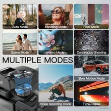 Kamera Digital NBD 8K 64MP Perekaman Video Flash Terintegrasi Zoom Digital 16x Layar Putar Selfie Jarak Dekat Sudut Lebar Potret Malam Mudah Digunakan Pilihan Ideal untuk Penggemar Fotografi Hadiah Ulang Tahun dan Natal yang Sempurna - View 3