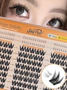156 Cụm Lông Mi Giả - Kiểu Hàn Quốc, Lông Mi Giả Cong Hình Chữ C, Dài và Mảnh Tự Nhiên, Phong Cách Anime, Có cả kiểu lông mi trên và dưới để tạo nhiều hiệu ứng trang điểm mắt khác nhau, Dễ sử dụng cho người mới bắt đầu, Có thể tái sử dụng. - Xem 6