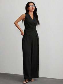 Trajes de mujer, elegantes para ir al trabajo en otoño/invierno - Negro - Ver 7